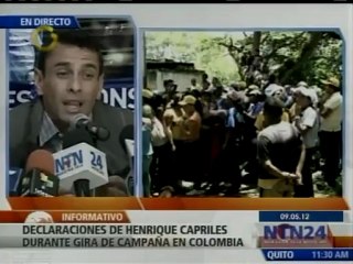 Capriles se compromete a fortalecer la relación con Colombia