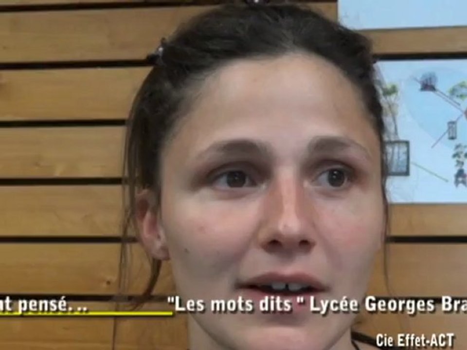 Ce qu'il en ont pensé - "Les mots dits" au lycée Georges Brassens (Rive de Gier)