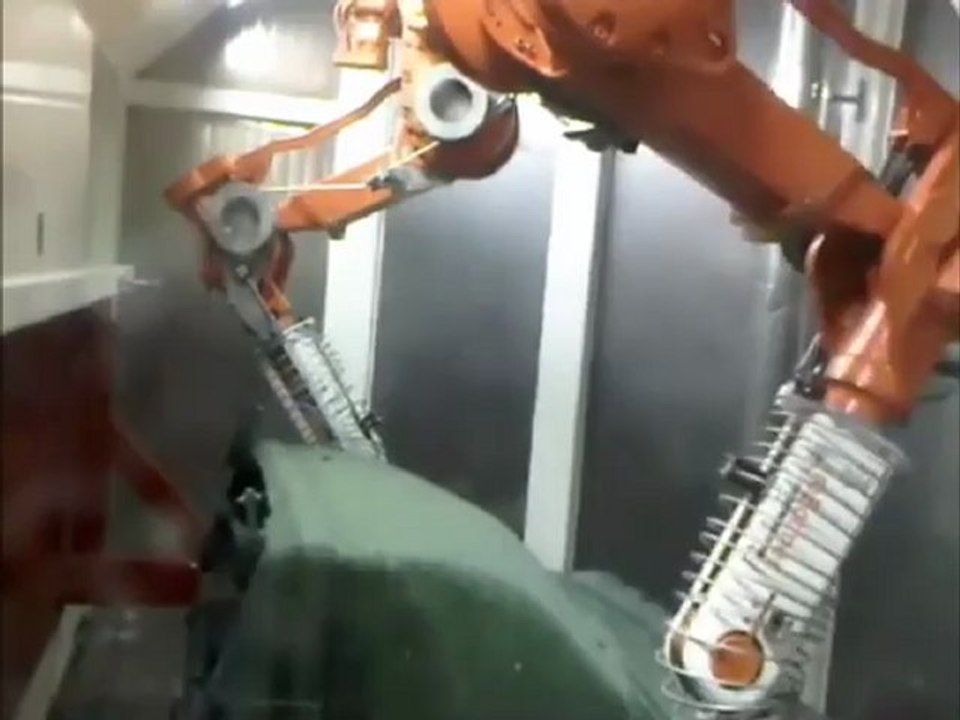 ABB ROBOT  IRB 2400 WATERJET CUTTING SU JETI KESIM ROBOTU