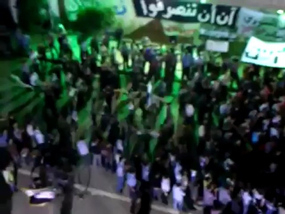 فري برس ريف دمشق عربين  مظاهرة مسائية حاشدة 9 5 2012 Damascus