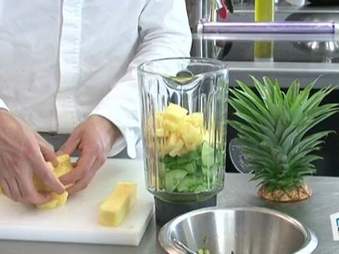 Cuisine : Gaspacho de concombre ananas et coriandre