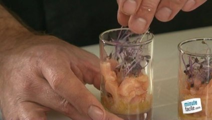 Verrine de tartare aux 2 saumons