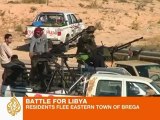 Residents flee eastern town of Brega