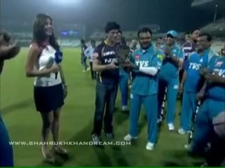 Shahrukh Khan @iamsrk in action during the 4th Owners' Match between KKR n PWI