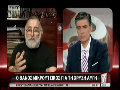 Θάνος Μικρούτσικος Η Χρυσή Αυγή είναι μια οργάνωση στρατιωτικού τύπου