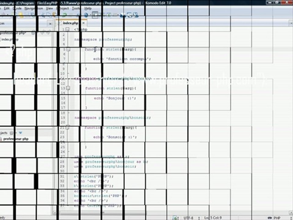 PHP - NAMESPACES - Espaces de nom - Apprendre PHP avec Professeur-PHP.com