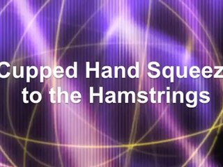 Cupped Hand Squeeze to the Hamstrings - Chair Massage Techniques with Eric Brown