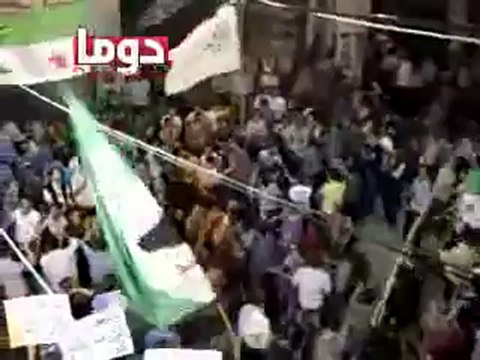فري برس ريف دمشق دوما مظاهرة ساحة 9 5 2012 ج4 Damascus