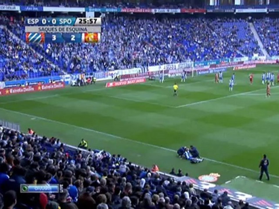 Чемпионат Испании 2011-12 / 36 тур / Эспаньол - Спортинг Хихон 1 тайм