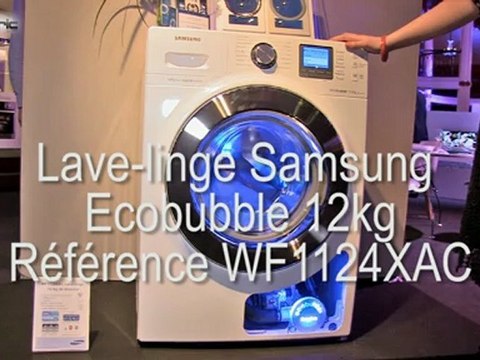 Samsung lave linge 12Kg EccoBubble WF1124XAC - Vidéo Dailymotion