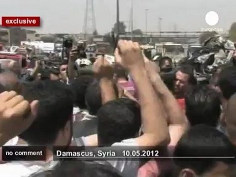euronews' exclusive footage of Damascus blast - no comment