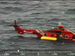 Dramatic North Sea rescue after helicopter ditches