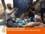 Libyan opposition buoyed by NATO helicopters