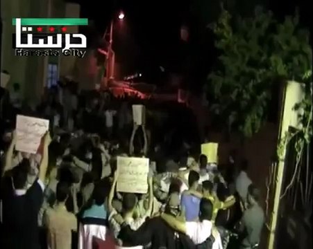 فري برس ريف دمشق حرستا مسائية رائعة مسجد البركات 10 5 2012 Damascus