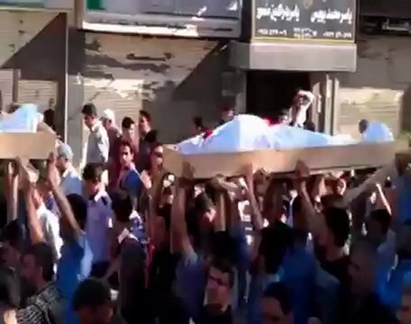 فري برس دمشق كفرسوسة تشييع الشهيدين أسامة ونذير زين 10 5 2012 ج1 Damascus