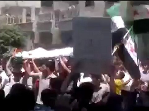 فري برس ريف دمشق عربين العدية الاحتفال بالشهيد راتب الزغلول 10 5 2012 Damascus
