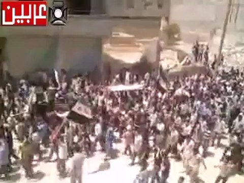فري برس ريف دمشق عربين تشييع الشهيد البطل راتب الزغلول 10 5 2012 Damascus