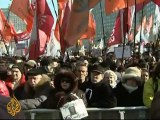 Thousands rally against Putin