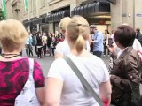 Musician Alex Clare Delights and Performs a Street Gig in Cologne Germany