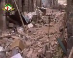 فري برس حمص باب التركمان من تراس  حمص القديمة تدمر بالكامل10 5 2012 Homs