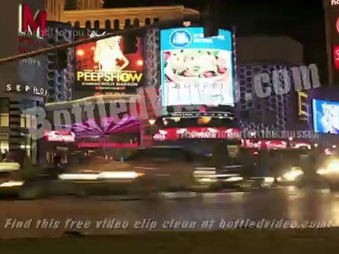 Free 4K Stock Footage: Las Vegas Strip Traffic in 4K Time Lapse by BottledVideo.com