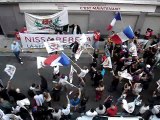Slogans de Nissa Rebela scandés devant le PS à Nice