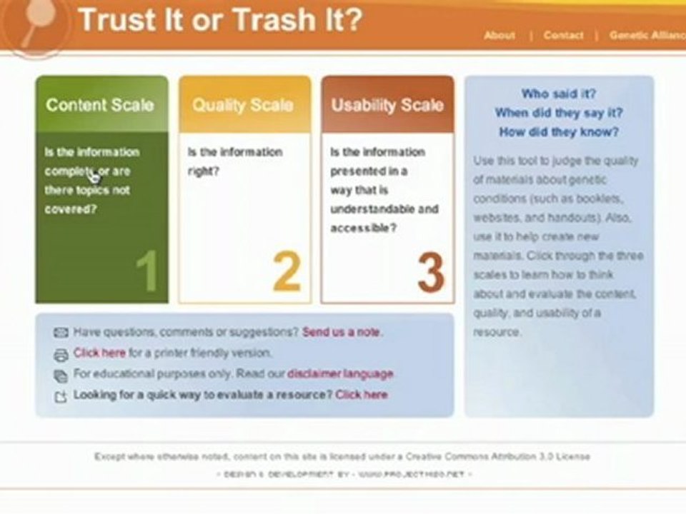 Trust It or Trash It? Widget