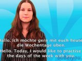 Deutsch lernen kostenlos learn German free A1 - Die Wochentage - Vokabeln Vocabulary