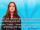 Deutsch lernen kostenlos learn German free A1 - Begrüßung und Verabschiedung - Vokabeln Vocabulary