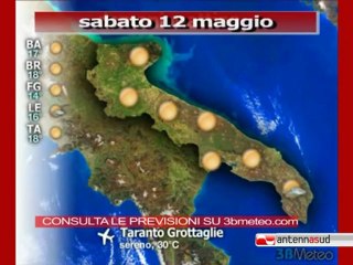 Previsioni del tempo, sabato 12 maggio