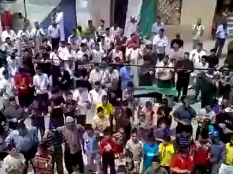 فري برس حمص الرستن قرية غرناطة مظاهرة نصر من الله وفتح قريب 11 5 2012 Homs
