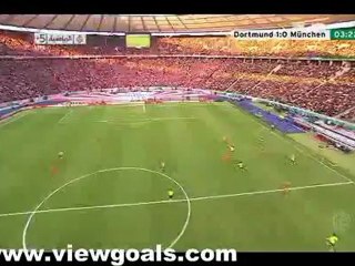 www.viewgoals.com -  Shinji KAGAWA Dortmund vs Bayern Munich 1-0