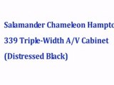 Salamander Chameleon Hampton 339 Triple-Width A/V Cabinet (Distressed Black)