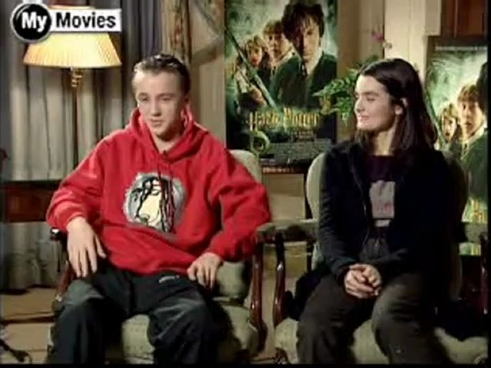 Harry Potter and the Chamber of Secrets - Tom Felton and Shirley Henderson Interview