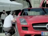 Anuncio de Schumacher con el Mercedes SLS AMG