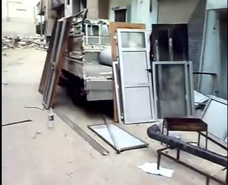 Syria فري برس حمص حي عشيرة الدمار الذي خلفته عصابات الاسد ج3 Homs