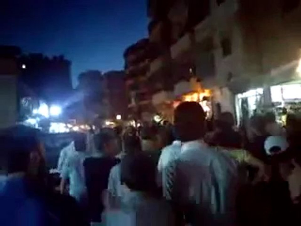 Syria فري برس حلب  حي المشهد  مظاهرة مسائية12 5 2012 ج1 Aleppo