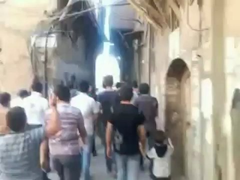 Syria فري برس دمشق مظاهرة بجانب مشفى المهايني الحديث في حي الميدان 12 5 2012 Damascus