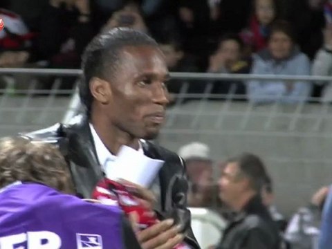 Didier Drogba et Florent Malouda au centenaire d'EAG