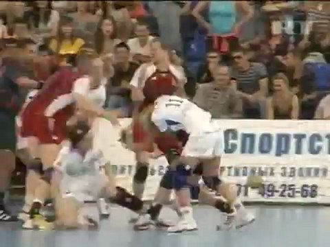 Demie Finale Championnat Russe Handball Féminin Dynamo Volgograd - Togliatti / Bagarre générale