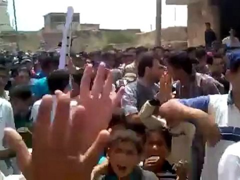 Syria فري برس إدلب كنصفرة مظاهرة حاشدة ردا على استشهاد عبدالله محمد الخليل 13 5 2012 Idlib