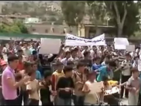 Syria فري برس إدلب جسر الشغور البشيرية مظاهرة حاشدو نصرة للمدن المنكوبة الاحد 13 5 2012 Idlib