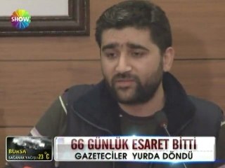 Suriye'de kaçırılan gazeteciler geri döndü - 13 mayıs 2012