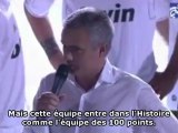 Jose Mourinho en fusion avec ses joueurs