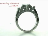 Princess Cut 3 Stone Diamond Engagement Ring In V-Prong and Pave Setting FDENR7937PR
