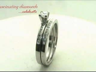 Princess Cut Diamond Wedding Rings Set In Channel Setting FD1001PR