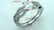 Oval Shaped Diamond Wedding Rings Set With Round Diamonds In Pave Setting FDENS3044OV