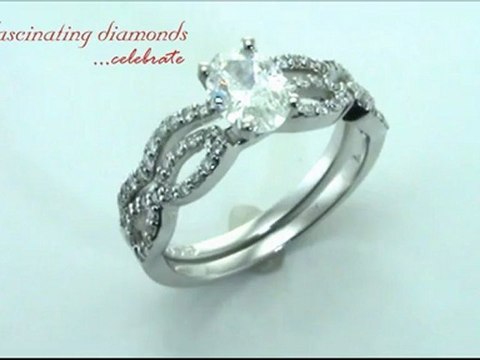 Oval Shaped Diamond Wedding Rings Set With Round Diamonds In Pave Setting FDENS3044OV