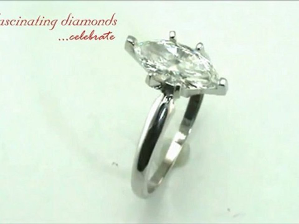 Marquise Cut Solitaire Tapered Engagement Diamond Ring In Prong Setting FDENR8050MQR