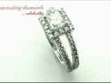 Princess Cut Diamond Engagement Ring With Round Side Stones In Pave Setting FDENR7267PRR